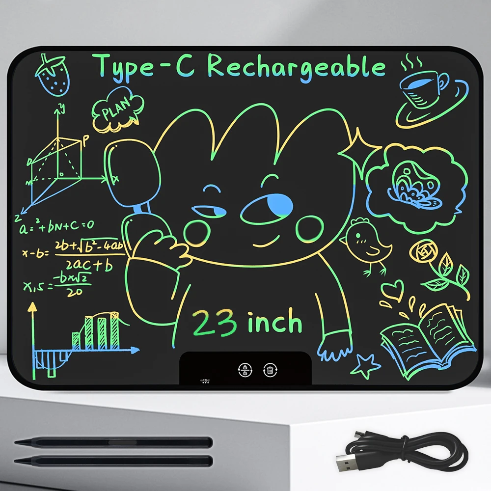 

To 23 Inch Rechargeable LCD Writing Tablet Electronic Drawing Board Graphic Doodle Handwriting Pads Sketchpad Gifts For Kids