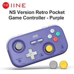 Portable Retro Pocket Gamepad with Hall Effect Joystick (Purple)