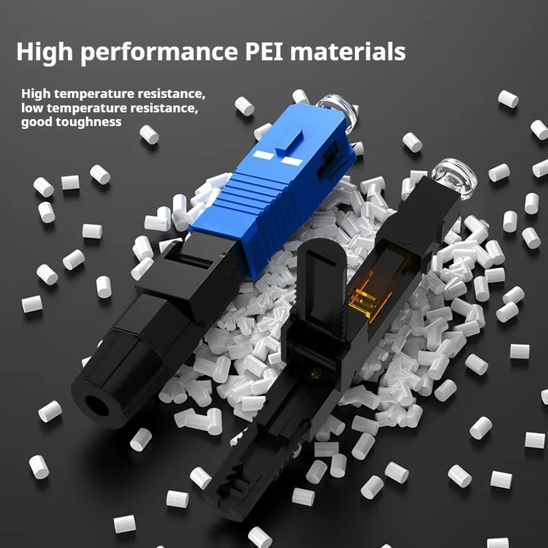SC APC/UPC Quick Field Assembly FTTH Embedded Fiber Optic Quick Connector SC APC SM Fiber UPC Cold Connector fiber optic adapter