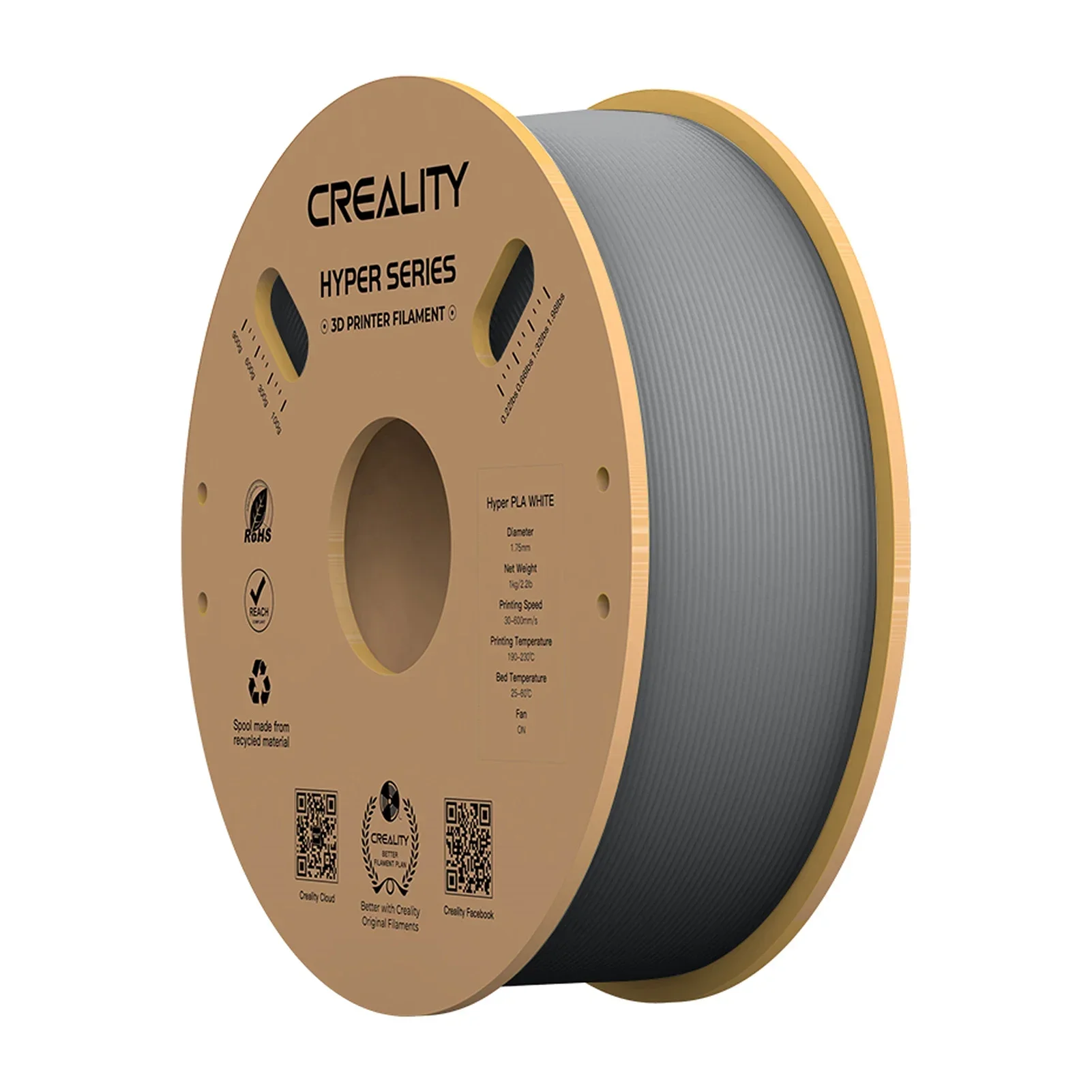 Creality Hyper PLA Filament 1.75mm High Fluidity High Speed 3D Printing  Material Stable Extrusion Spool Dimensional 1KG