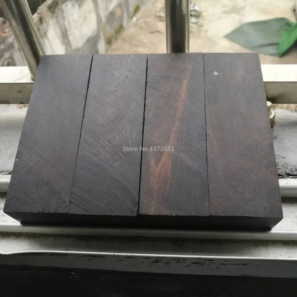 2pieces DIY knife handle material East Africa ebony Purple sanda wood Multi Size Black wood Various handicraft materials 2