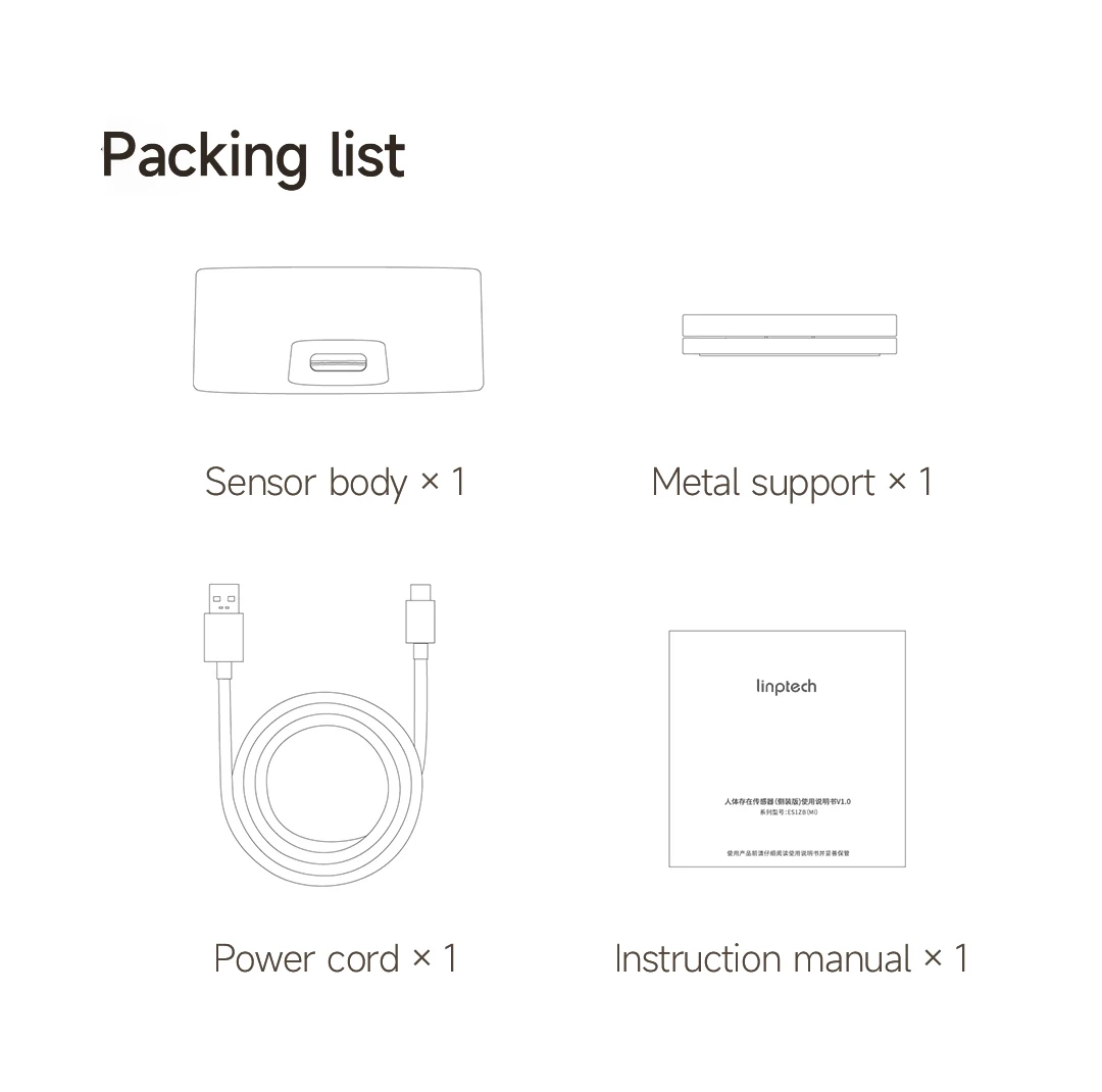 Linptech Human Body Presence ES1 Sensor Bluetooth/WiFi/ZigBee Communication Mill