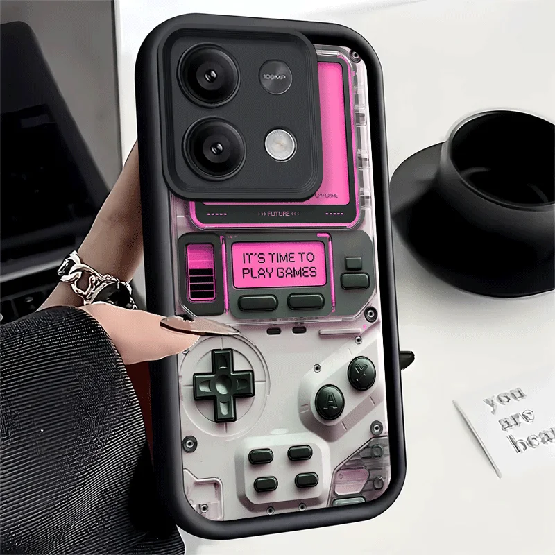 Stylish Gamer Boy Phone Case with Soft Shell Design
