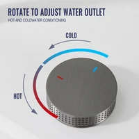 Gunmetal Basin faucet Knurled Switch 360 Rotating