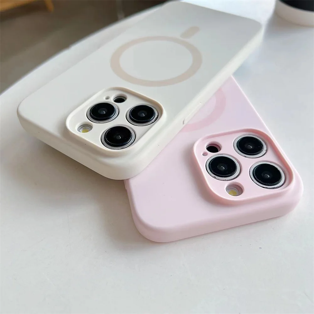 Vibrant Fluorescent Liquid Silicone Magnetic Case with Wireless Charging Compatibility