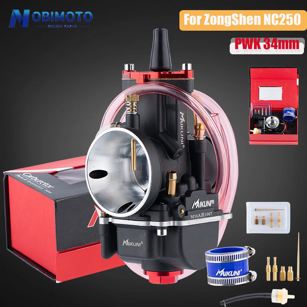 

For ZongShen NC250 177mm NC 250 250cc Water Cooled Engine Motorcycle PWK 34mm Carburetor Universal Dirt Bike MX High Performance