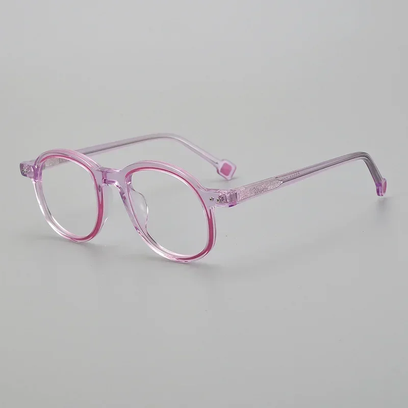 

2024 Acetate Clear Personalized Eyeglasses frame Men's Myopic reading Women's Irregular Optical Prescription Fashion Glasses
