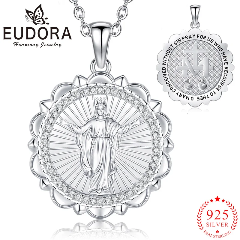 

Ожерелье Eudora из серебра 925 пробы с изысканным цирконием для женщин и мужчин