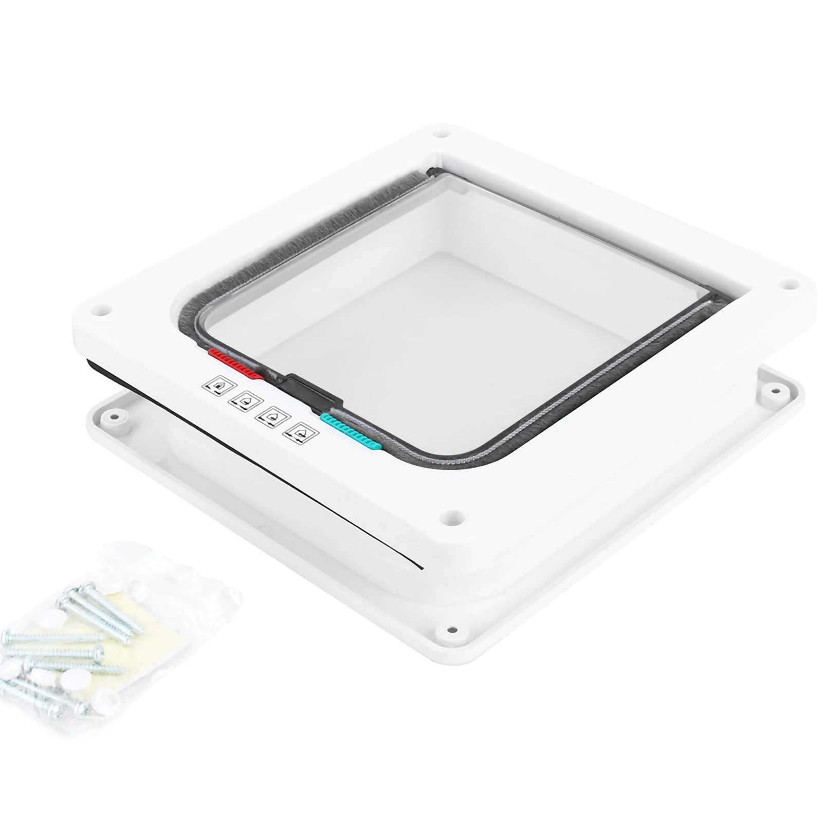 Cat Door Lockable Pet Door Small Dog Pet M Size 4 Way Lockable Cat Small Dog Flap For Care Smart