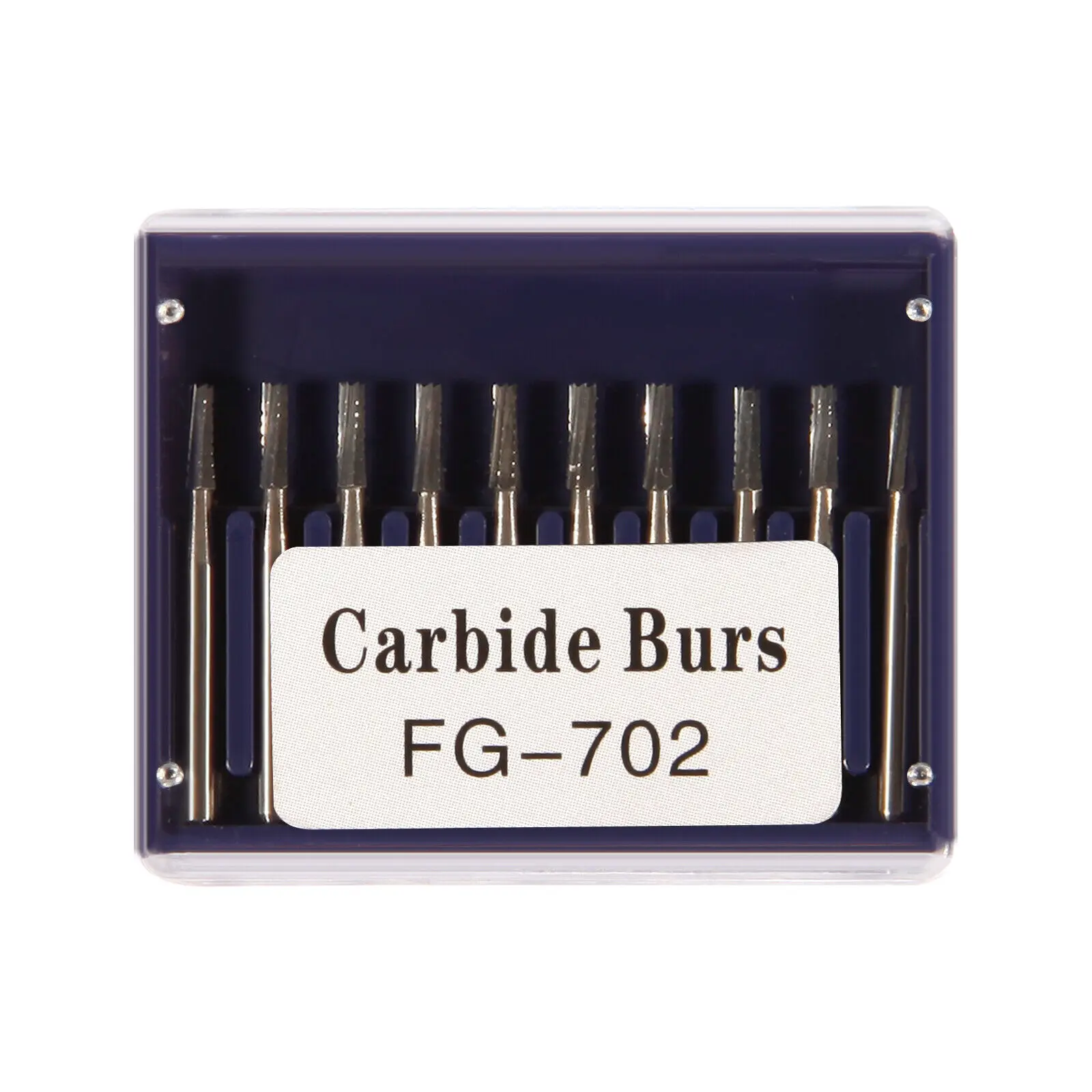 10pcs/1Box Dental Carbide Steel Burs Cone drill FG for High Speed Handpiece FG-702 5