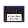10pcs/1Box Dental Carbide Steel Burs Cone drill FG for High Speed Handpiece FG-702 5