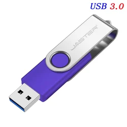 Enhanced Metal USB 3.0 Rotatable Mini Flash Drive - Available in Various Capacities - 64 GB (PURPLE)