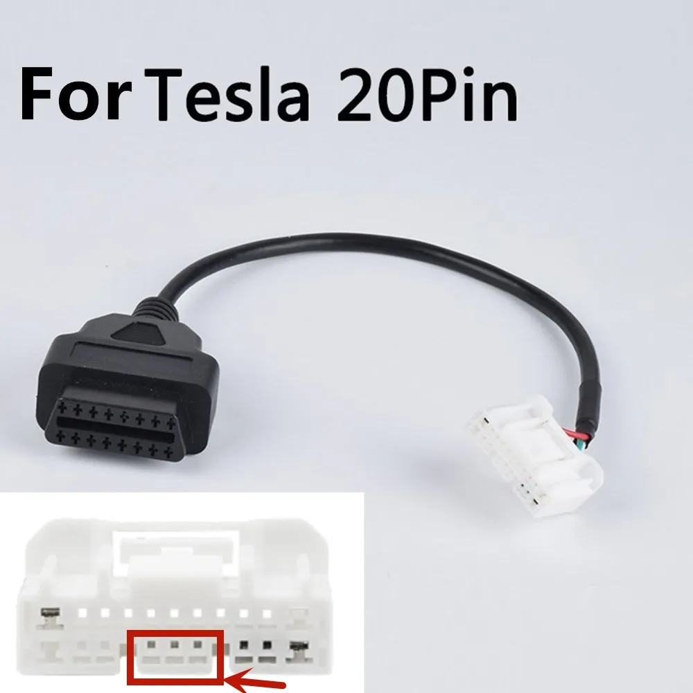 Tesla Model X/S OBD2 Cable - 20 Pin Diagnostic Adapter For 2015-2021 Models