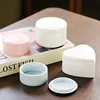 simple round ceramic jewelry storage box jewelry jar makeup box 1