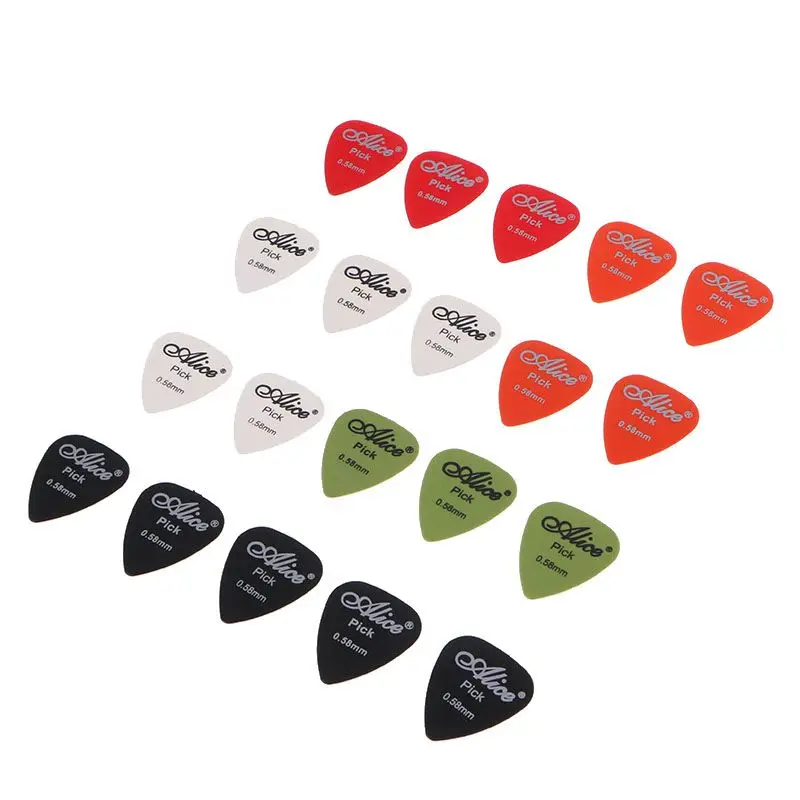 20PCs 0.58mm Smooth Nylon Guitar Picks Pick Plectrum Durability