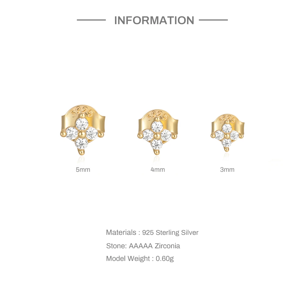 アクセサリー ryouko.i.14961496 ROXI S925 Sterling Silver Earring Set Flower Cubic Zircon 3