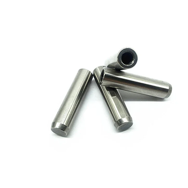 Best1 3pcs M5 exhaust groove bearing steel cylinder pins internal thread chamfer pin positioning dowel 8mm OD GB120-B 10mm-100mm