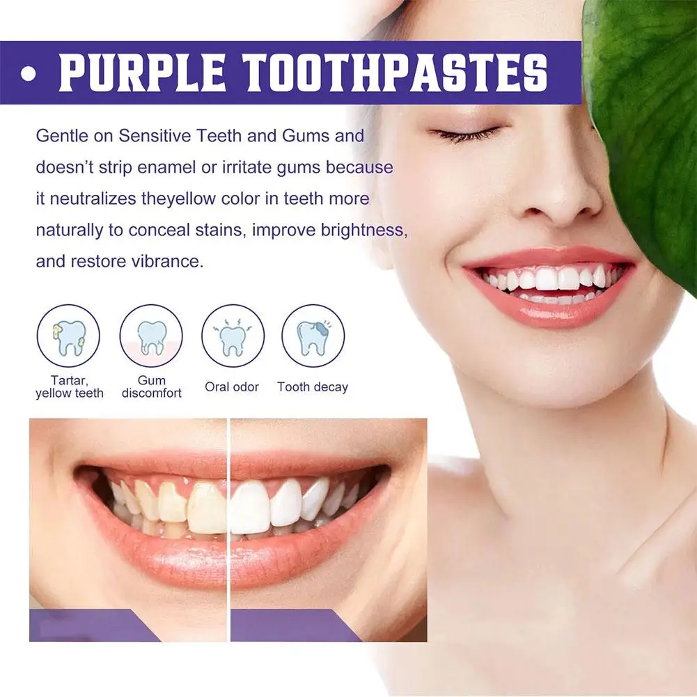 Teeth Whitening Product Teeth Whitening Essence Teeth Health Product Teeth Removing Deep Smoke Stains Gingiva Protection Purple Orthopedic Toothpaste Effectively Cleans Oral Cavity Brightens 2319032 V34 Teeth Removing Deep Smoke Stains Gingiva Protection Purple Orthopedic Toothpaste Effectively Cleans Oral Cavity Brightens