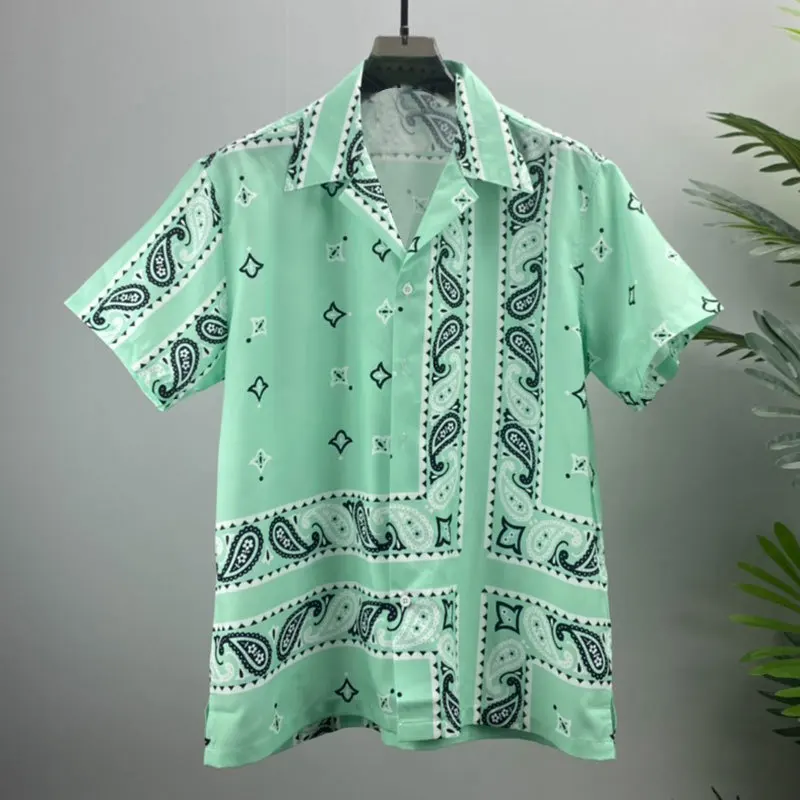 

Streetwear Hip Hop Fashion Tropical Top Hawaiian Beach Shirt Cashew Flower Print Short Sleeve Shirt Camisa Floral Masculina