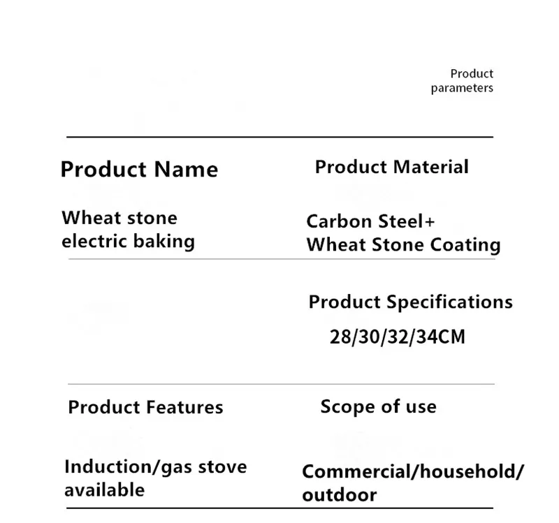 Description Picture 5 of itemPortable Outdoor Camping Non-stick Pan Kitchen Bakeware Oil Frying Baking Pan Multi-purpose Induction Cooker for Household Tools