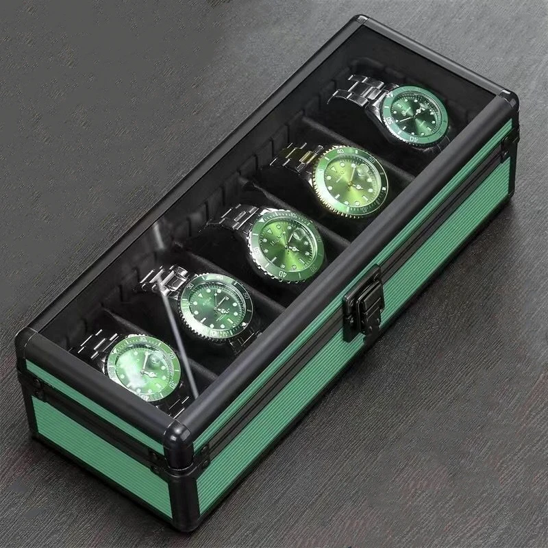 1/2/3/5/10 Slots Aluminum Alloy Watch Organizer Watch Case Storage Box Travel Gift Display