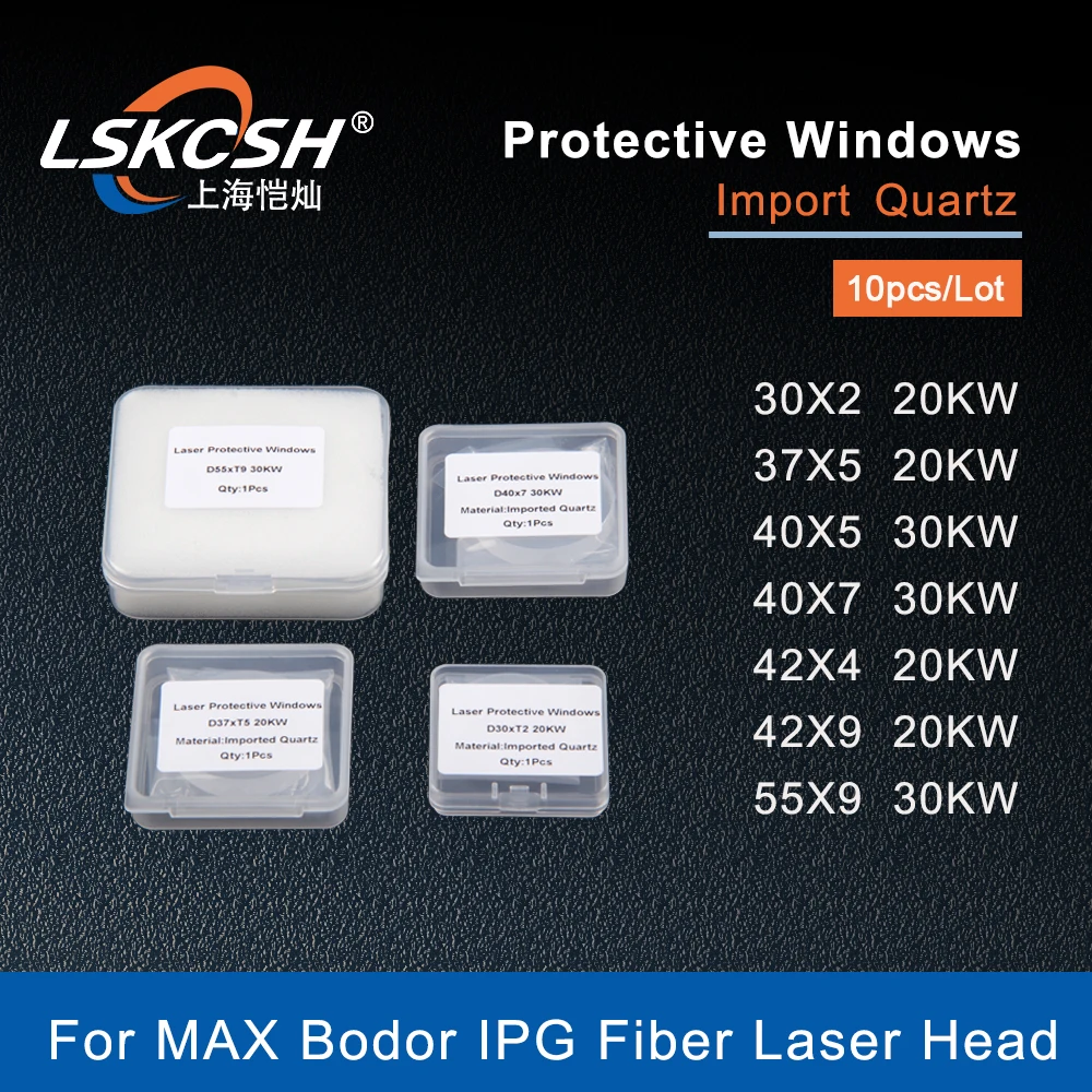 

LSKCSH 10pcs/lot High Quality Bodor MAX IPG Laser Lens Protective Windows 55*9 30*2 37*5 For MAX Bodor IPG Fiber Laser Head