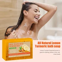 Savon anti-acné au curcuma et au citron - Formule minimisant les pores, nettoie en profondeur, éclaircit la peau et hydrate pour un teint clair. 2