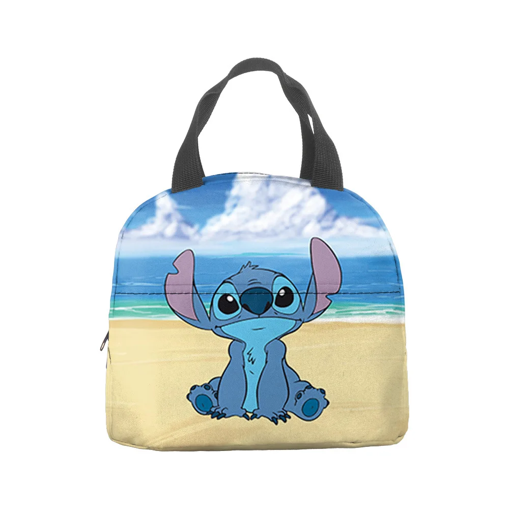 Disney Stitch Oxford Cloth Lunch Bag for Children Stitch Waterproof  Insulated Outdoor Picnic Storage Box Cartoon