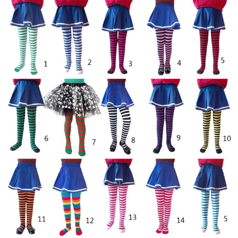 Halloween Cosplay Children Stripe Pantyhose Stockings Baby Boys Girls Costumes