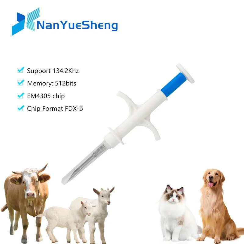 20PCS Animal Syringe ID Implant Pet Chip ISO11784/85 FDX-B RFID Injection Pet Microchip Dog Cat Identification pet microchip syringe