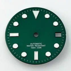 Sterile Luminous Multicolor Watch Dial for Movement Watch Accessories (Green Silver-1)