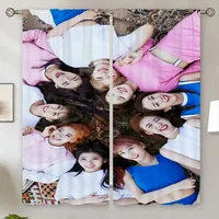 Curtain Rods Kpop Twice Children's Room Curtains Salon 2 Pieces Curtains in the Living Room Decoration Modern Home Decoration 1