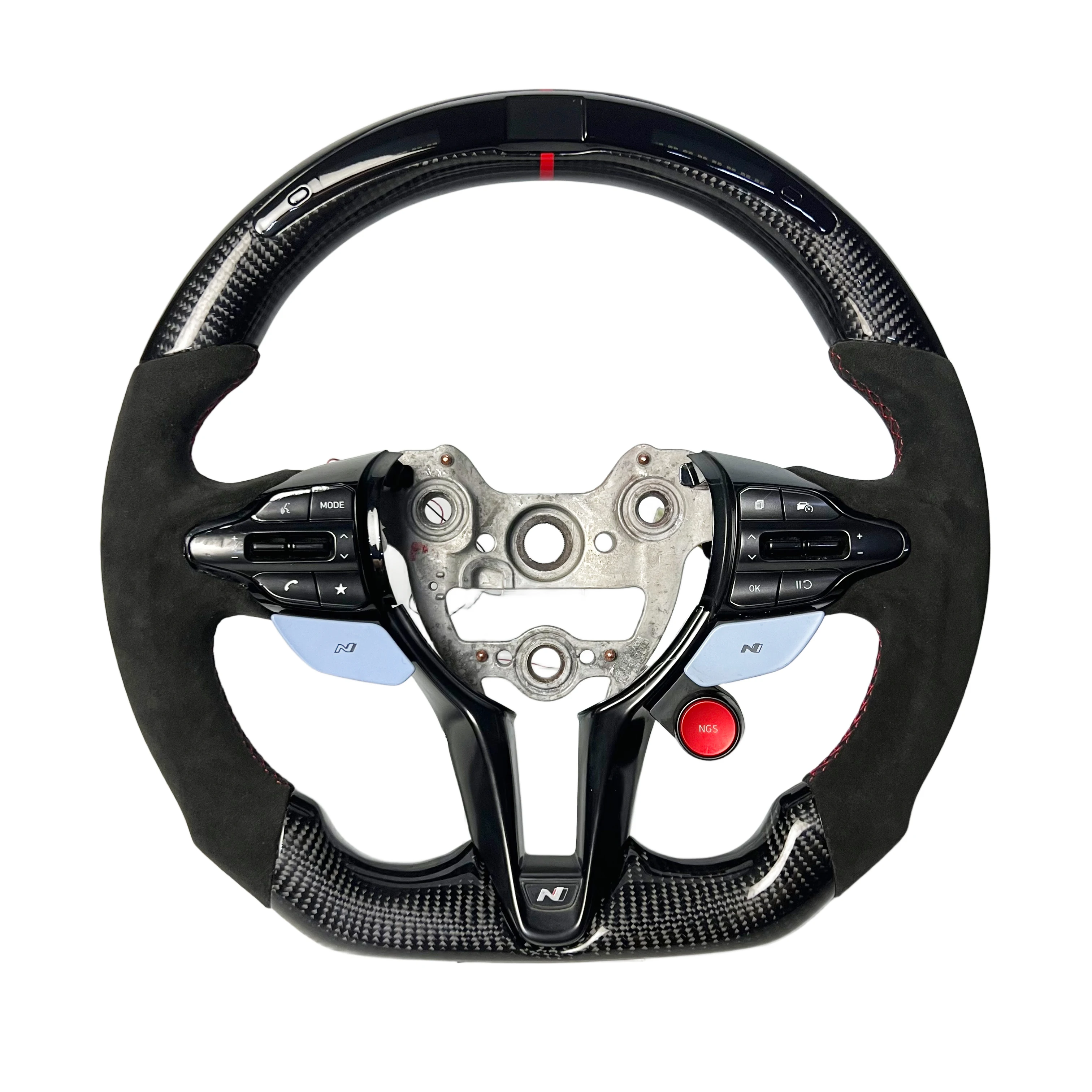 For Hy......unai Elantra N dct steering wheel sports LED display carbon fiber steering wheel personalized customization