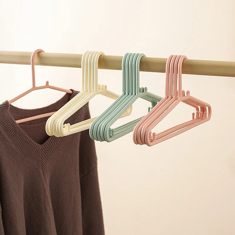 Wide Shoulder Clothes Rack Household Clothes Hanging Non Slip Dormitory Plastic Support Drying Coat Rack Storage