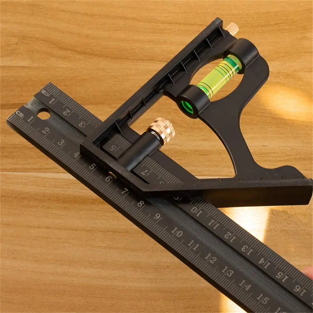 버블 레벨 게이지 측정 도구, 15 cm, 20 cm, 25cm, 직각 눈금자 45 도, 90 도 조정 가능