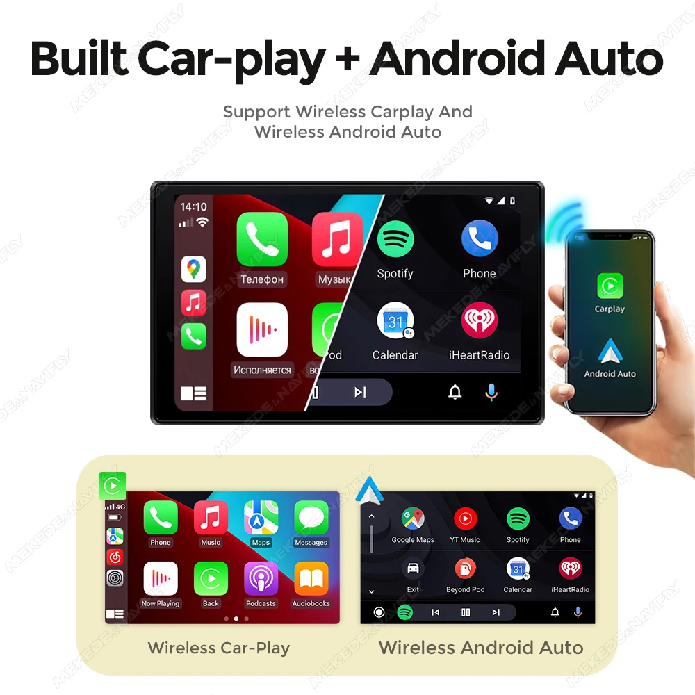 8inch Smart screen car intelligent systems Autoradio Car Radio Player Screen Multimedia Player Wireless Android Auto Carplay