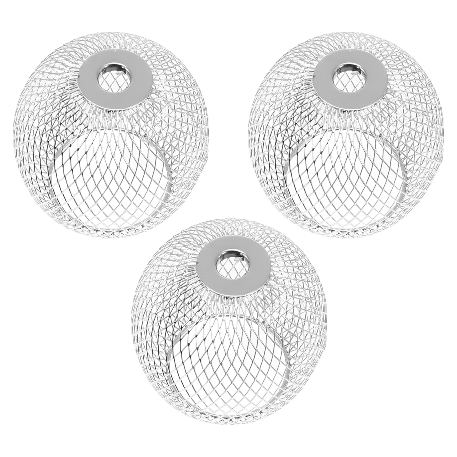 

3 Pcs Ornament Lampshade Ceiling Cover Spherical Vintage Creative Decor Metal Craft