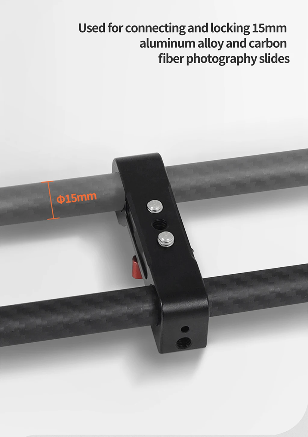 Description Picture 6 of itemLightweight 15mm Rod Clamp Railblock for DSLR Camera 15mm Rail Support System for Follow Focus Universal DSLR Camera Base Plate