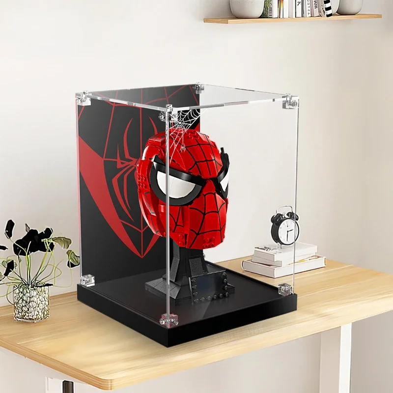 

3mm Thick Acrylic Display Box Show Case for Lego 76285 Mask Building Block Dustproof Clear Crystal Nut Type