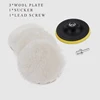 5pcs/set 3 Inch 80mm Soft Universal Disc Brush Polish Wool Pad Machine Waxing Polisher Cleaning Tools Drill Brush Accessories 5