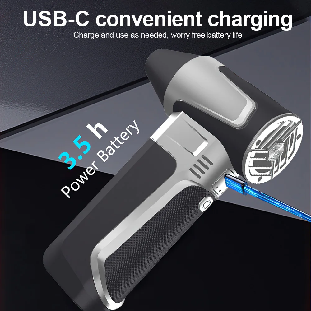 130000RPM Mini Violent Blower Portable Turbo Jet Fan Handheld High Speed Air Blower Dust Cleaner Car PC Keyboard Cleaning Tool 4