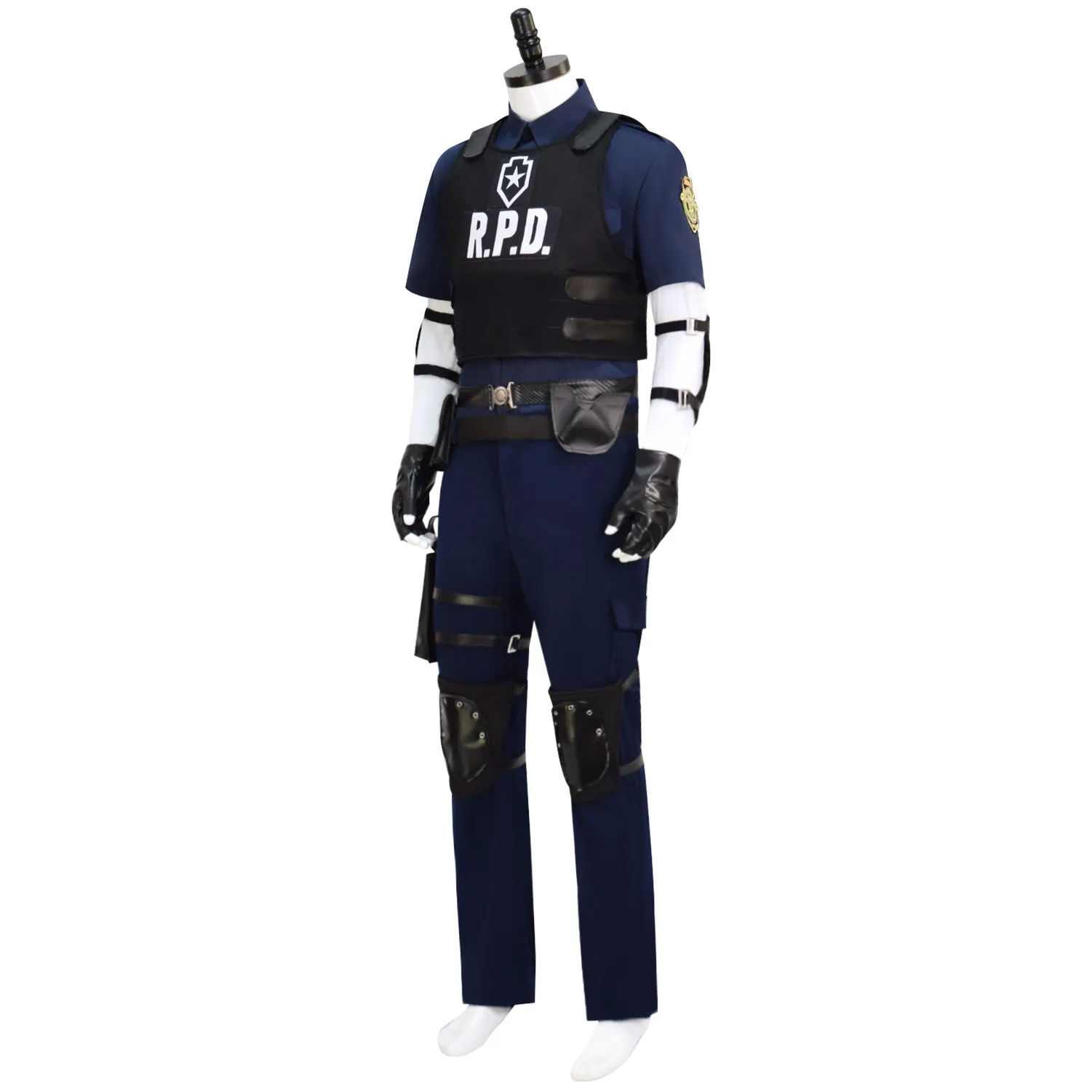 Halloween Leon Kennedy Cosplay Costume Adult Mens Shirt Vest Pants Suits Carnival Cosplay Costume