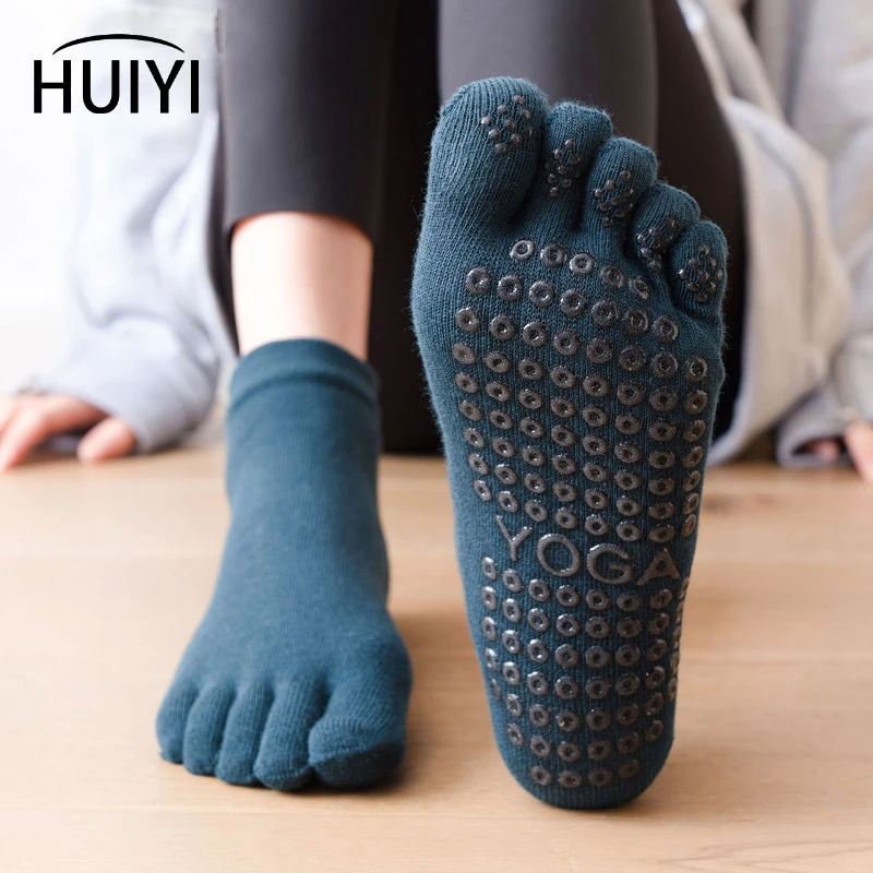 Grippy Yoga Socks for Women– Toeless Non Slip Sticky Grip