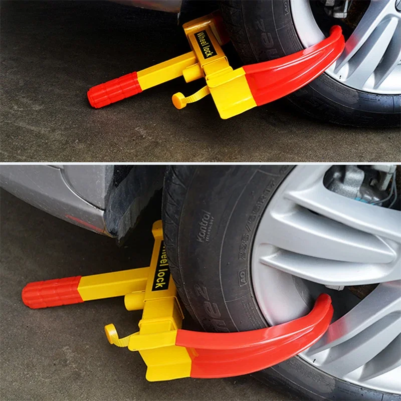 Car Truck Tire Lock Anti-Theft Lock Portable Heavy Duty Wheel Clamp Tire Claw Trailer Auto Universal fitment Car Accessorie