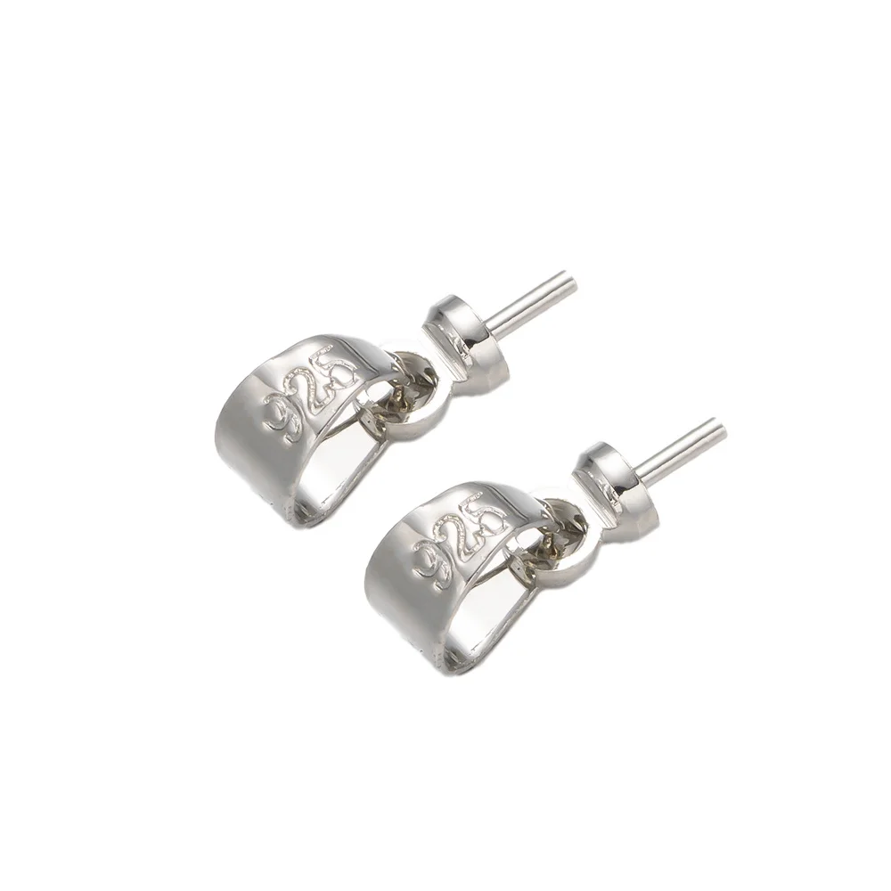 50 Stück 925 Silber vergoldet Messing Perle Peg Bail Anhänger Stecker für DIY Ohrring Halskette Schmuck Handwerk Herstellung Materialien Zubehör – Detail 3