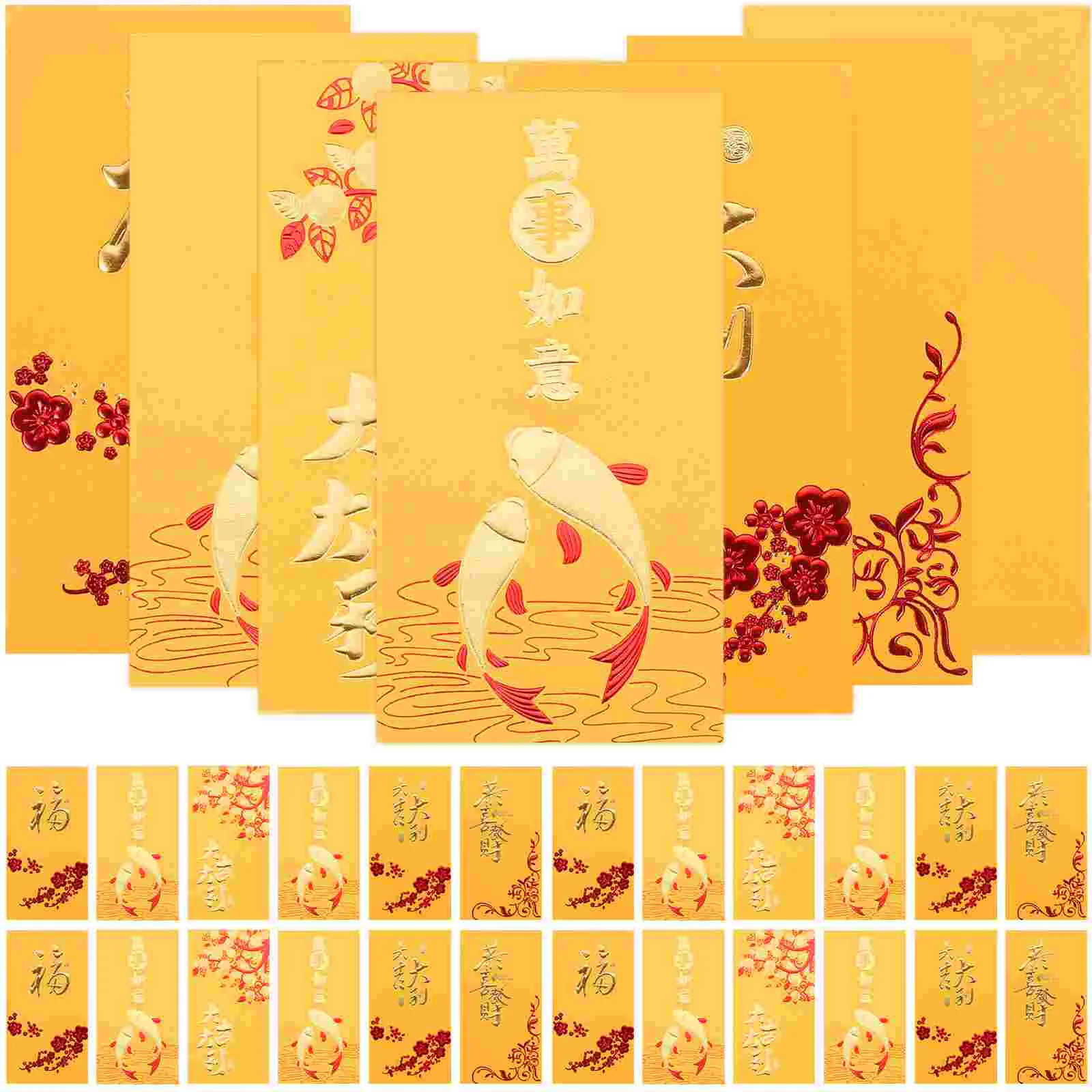 

Красные конверты для китайского праздника Весны золотого цвета, китайский карман для денег, кошелек для благословения нового года, Новогодний подарок