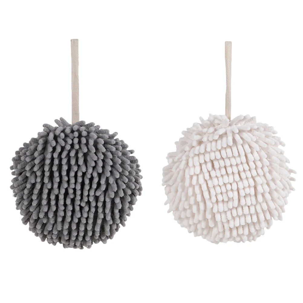 

2 Pcs Hand Wiper Microfiber Towels Home Supply Body Hanging for Cleaning Chenille Dish Washing
