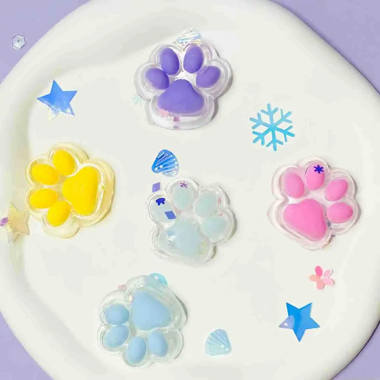 Cute Soft Color Blending Antistress Foot Cat Foot Antistress Paws Toy Squishy Tapa Foot Adult Sensory Toys Girls Kids Toys Gifts 4
