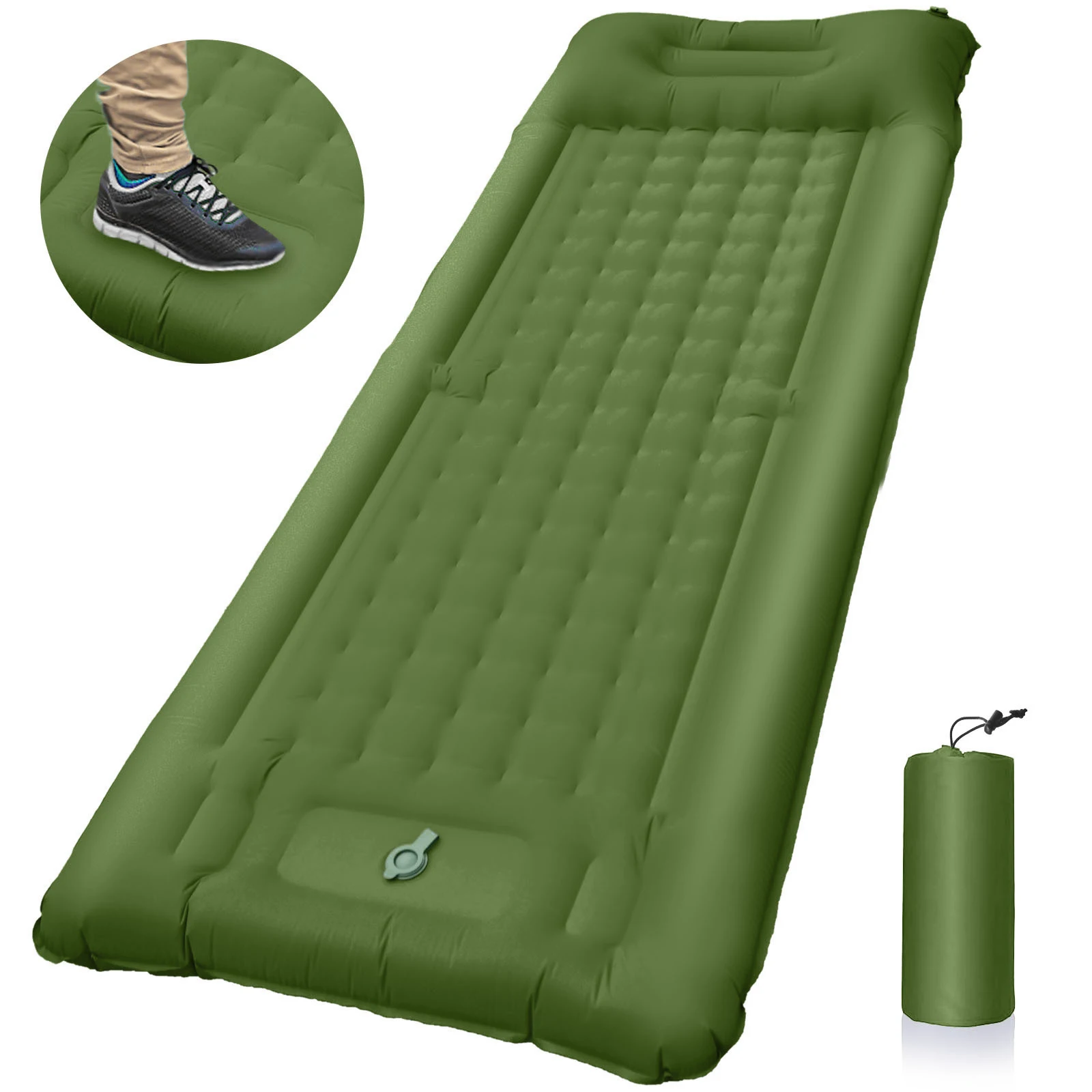 

Thick Camping Sleeping Pads Air Mattress Inflatable Mat Built-in Foot Pump Unique Honey Comb Columnar Support Outdoor Parts