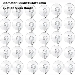 Clear Suction Cup Hooks with Metal Hooks for Home and Bathroom Use (Suction Cup Hooks)